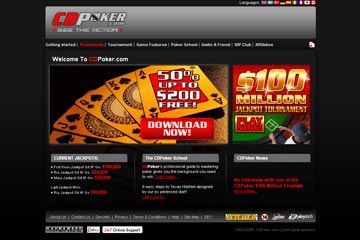 Picture of the CDPoker Homepage - Click to Download